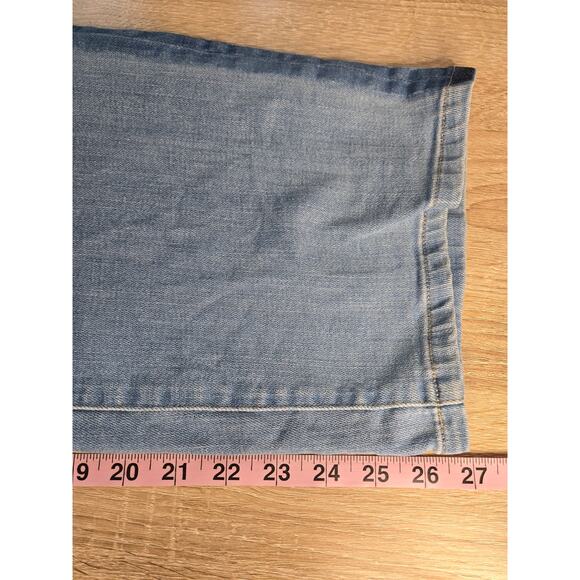 LOGO BY LORI GOLDSTEIN Boyfriend Jeans Tuxedo Stripe Size 18W Light Wash - Picture 16 of 16